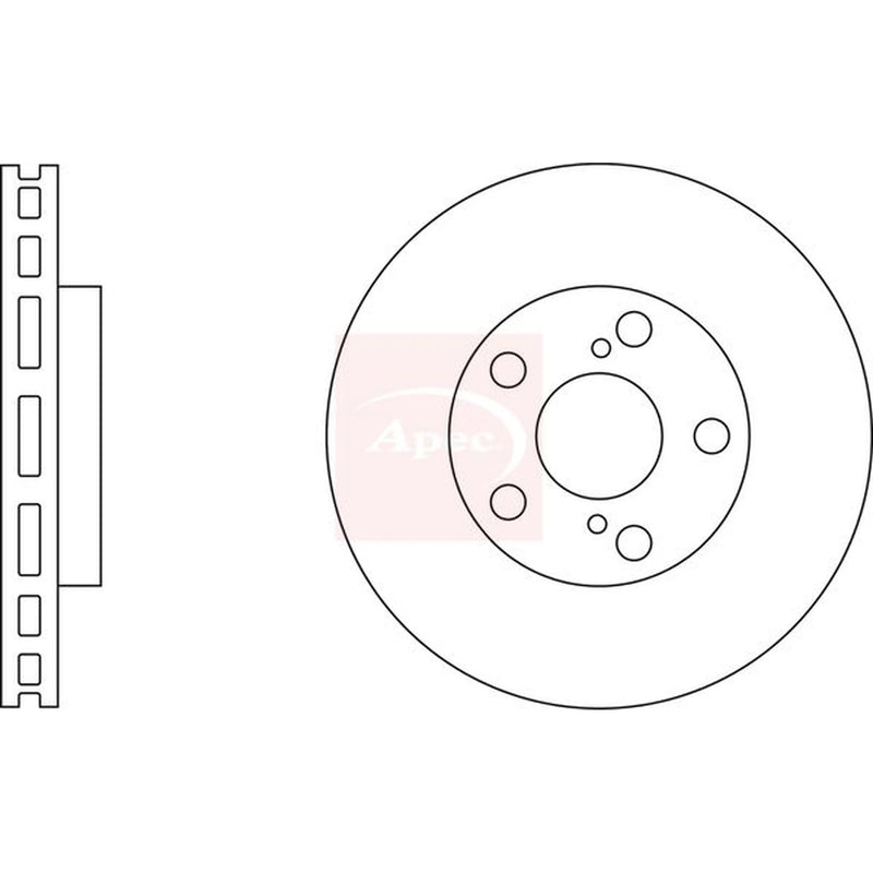 Apec 2 x Vented Front Brake Discs DSK2273
