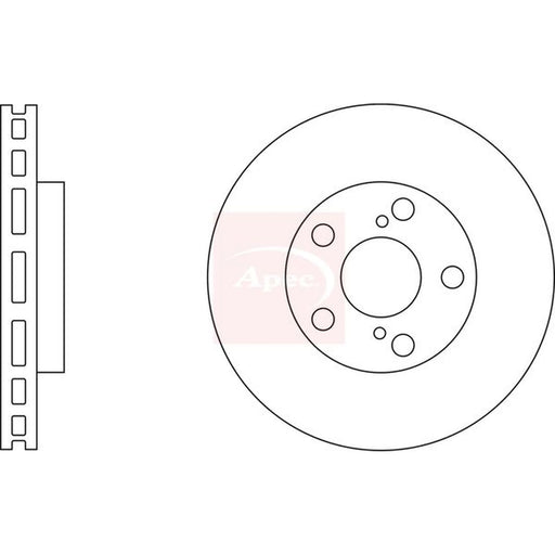 Apec 2 x Vented Front Brake Discs DSK2273