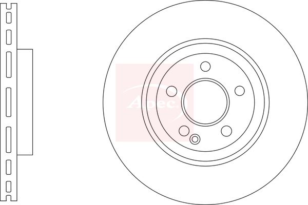 Apec 2 x Brake Disc Set Vented