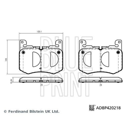 Blue Print Front Brake Pad Set ADBP420218