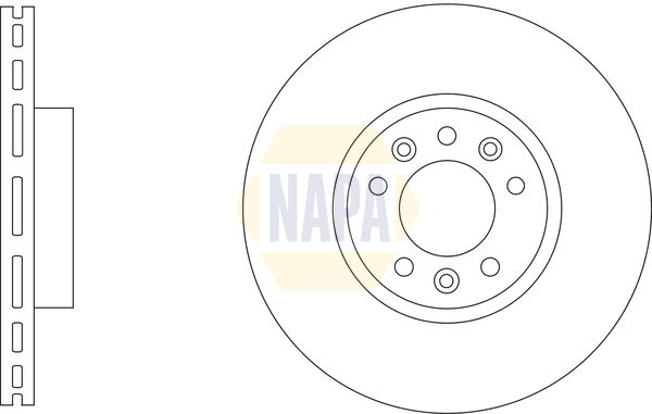 NAPA Front Brake Vented Discs & Pads fits CITROËN FIAT PEUGEOT