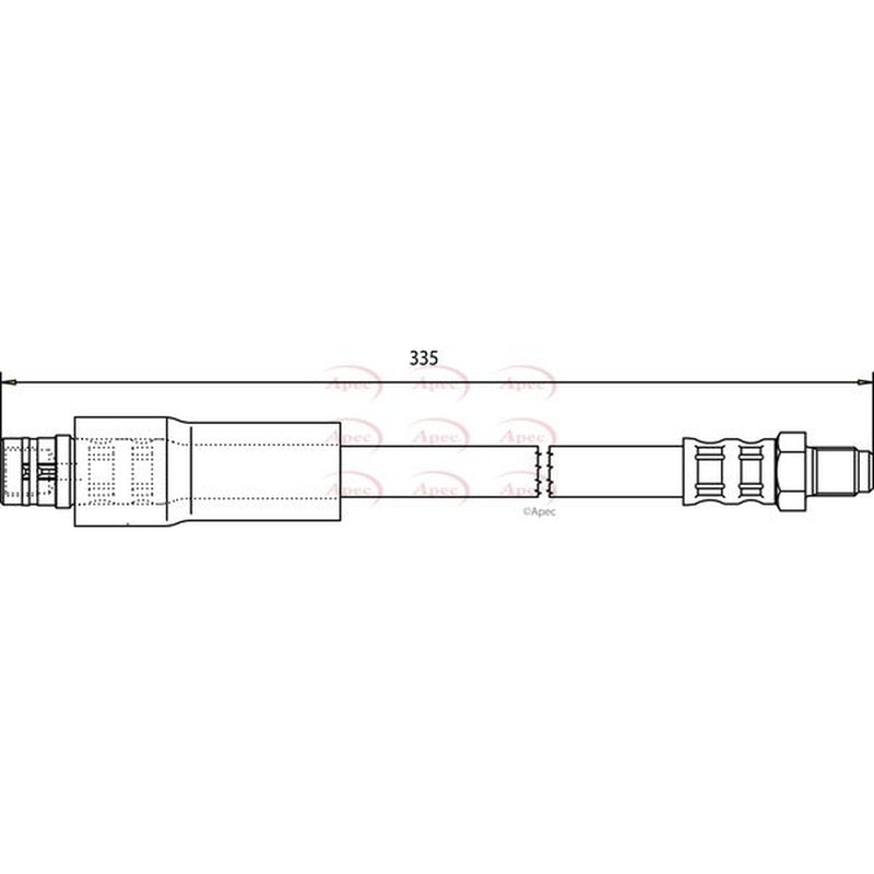Apec Brake Hydraulic Hose Line Rear HOS3765
