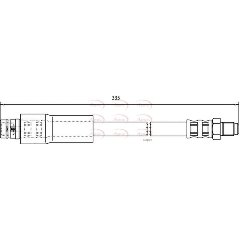Apec Brake Hydraulic Hose Line Rear HOS3765