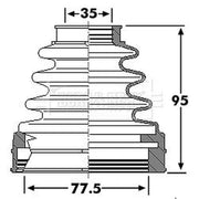 Borg & Beck Drive Shaft Bellow Kit Front Left BCB6243