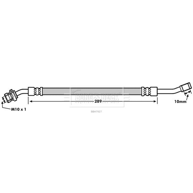 Borg & Beck Brake Hydraulic Hose Line Rear Left BBH7927