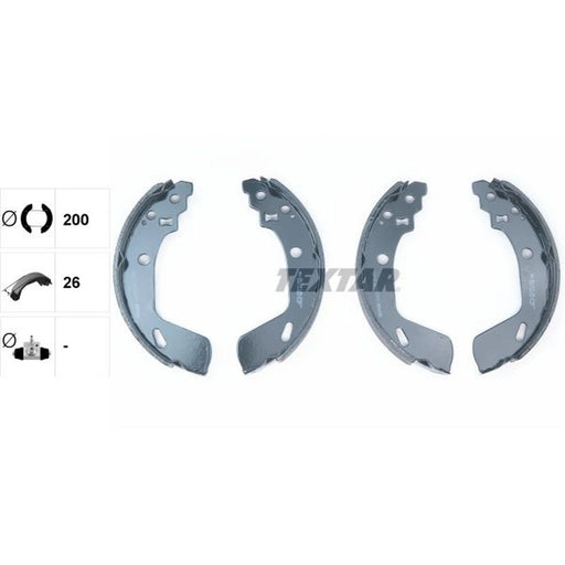 Textar Brake Shoe Set Axle Kit 91082200