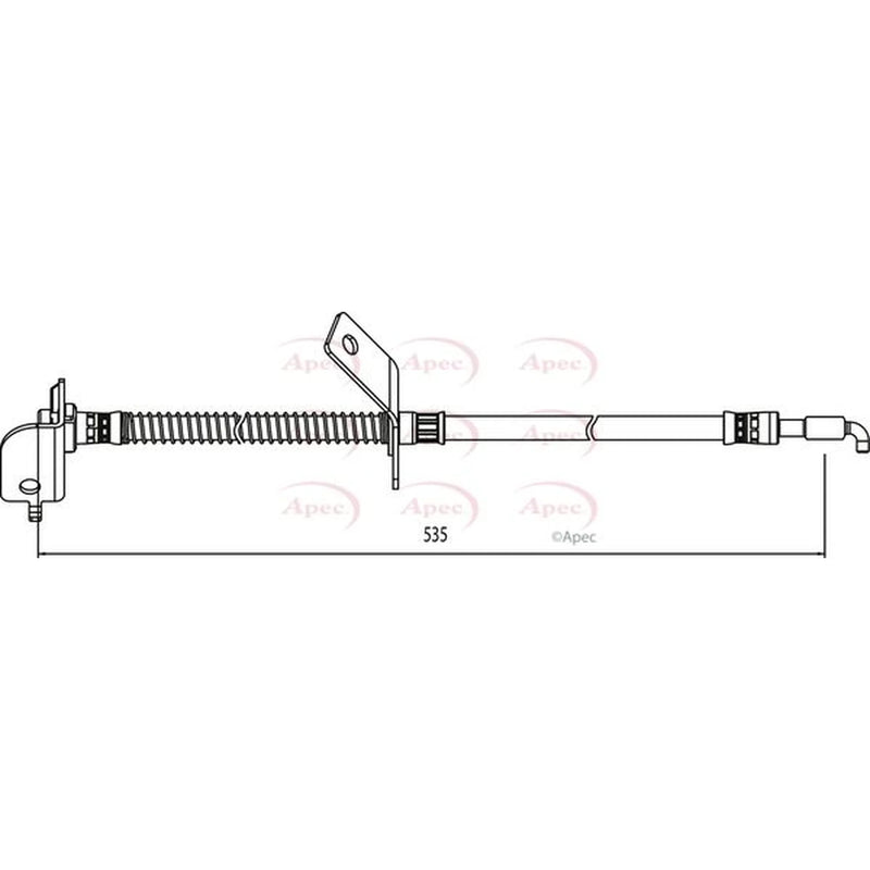 Apec Brake Hydraulic Hose Line Front Right HOS4007