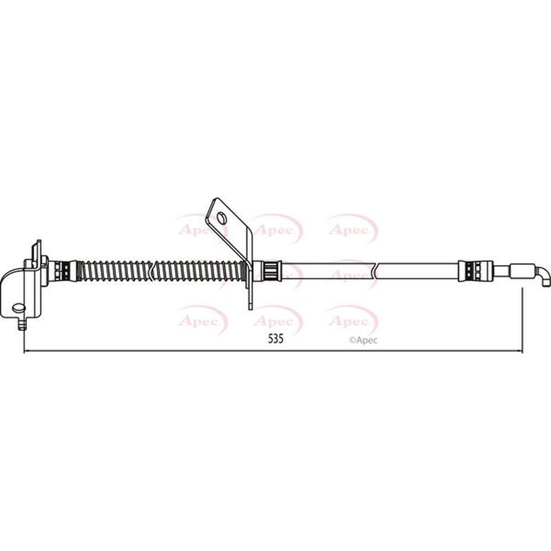 Apec Brake Hydraulic Hose Line Front Right HOS4007