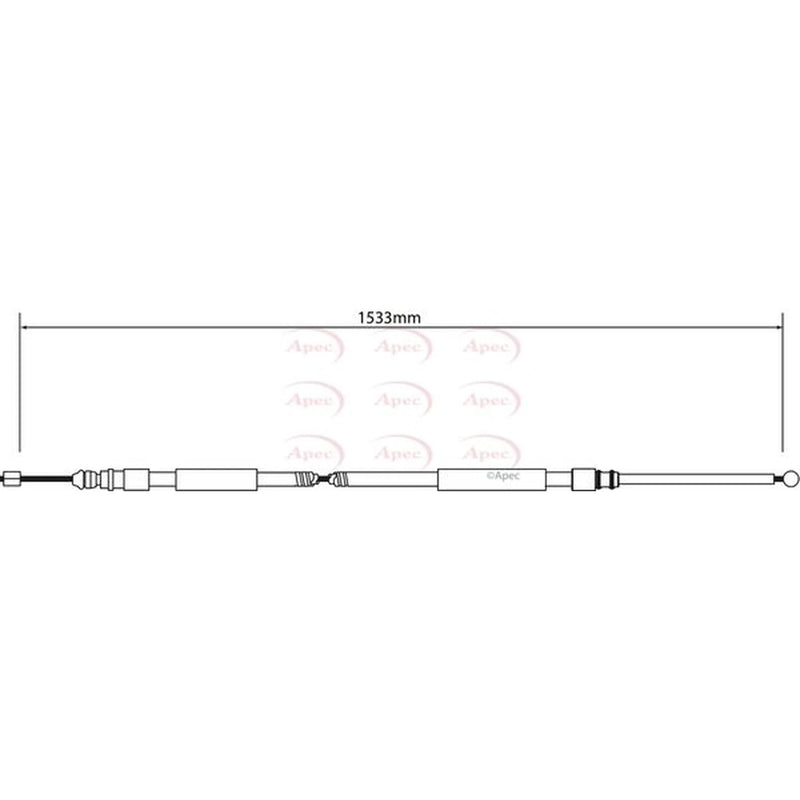 Apec Handbrake Cable Left Rear CAB1024
