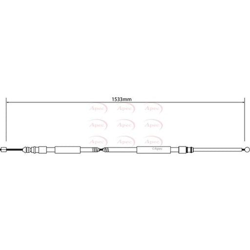 Apec Handbrake Cable Left Rear CAB1024