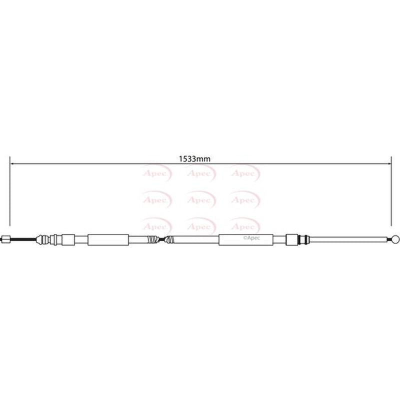 Apec Handbrake Cable Left Rear CAB1024