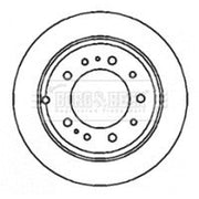 Borg & Beck 2 x Vented Rear Brake Discs BBD4343