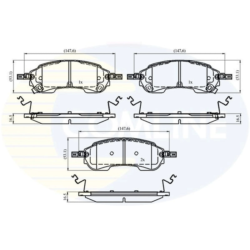 Comline 4 x Rear Brake Pad Set CBP33770
