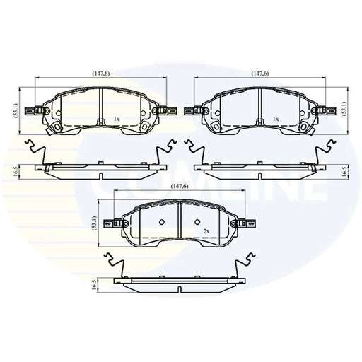 Comline 4 x Rear Brake Pad Set CBP33770