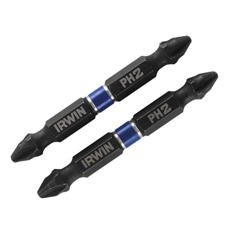 IRWIN® Impact Double-Ended Screwdriver Bits Phillips PH2 60mm (Pack 2) - 1923375
