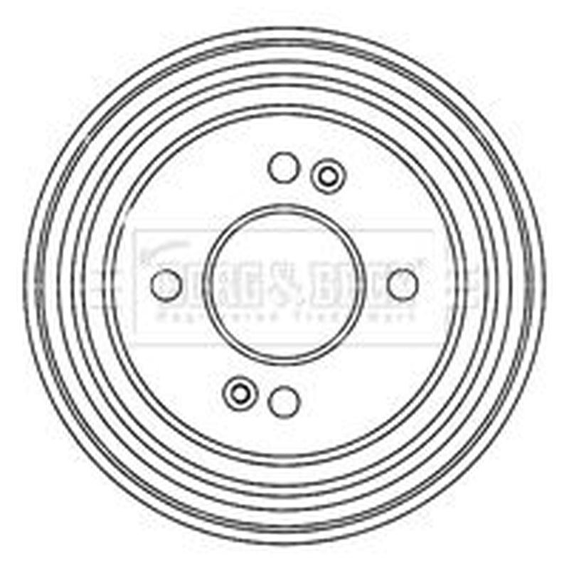 Borg & Beck Brake Drum Assembly Rear BBR7206