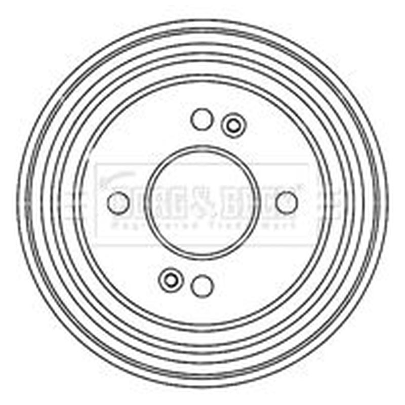 Borg & Beck Brake Drum Assembly Rear BBR7206