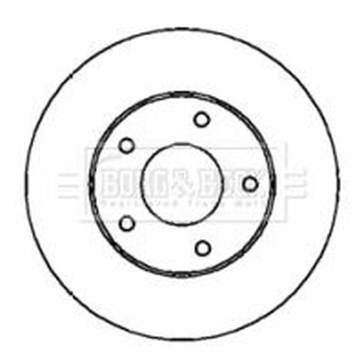 Borg & Beck 2 x Vented Front Brake Discs BBD4327
