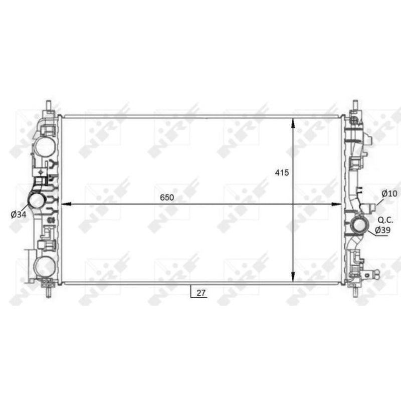 NRF Engine Radiator 59076