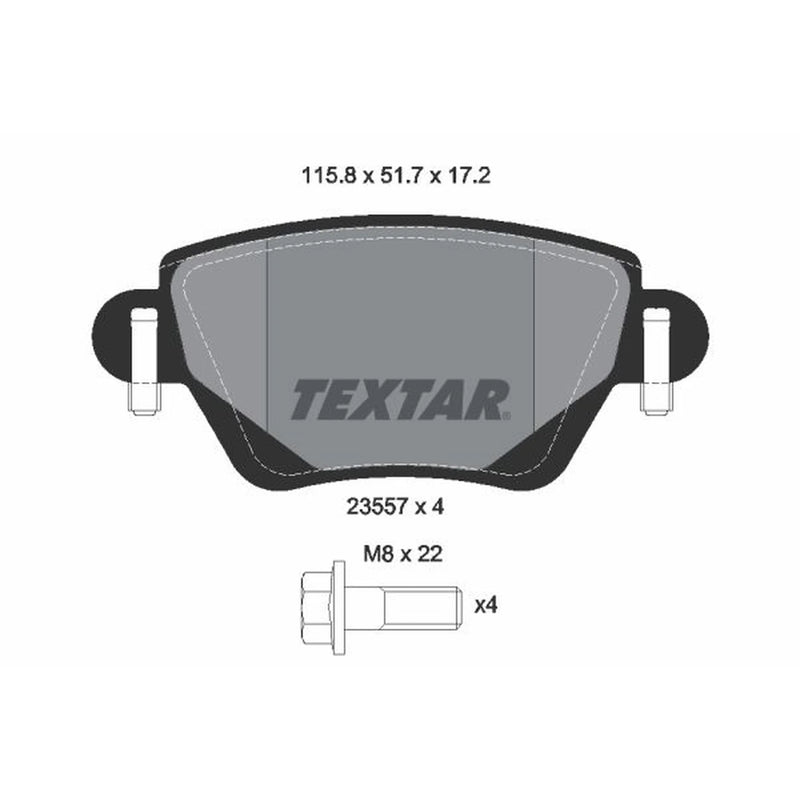 Textar Rear Brake Pad Set 2355701