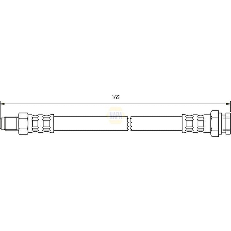 NAPA Brake Hydraulic Hose Line Rear NBH1236