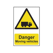 Scan Danger Moving Vehicles - PVC Sign 400 x 600mm - 4100