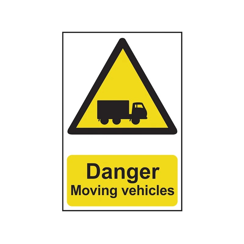 Scan Danger Moving Vehicles - PVC Sign 400 x 600mm - 4100