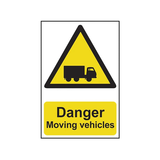 Scan Danger Moving Vehicles - PVC Sign 400 x 600mm - 4100