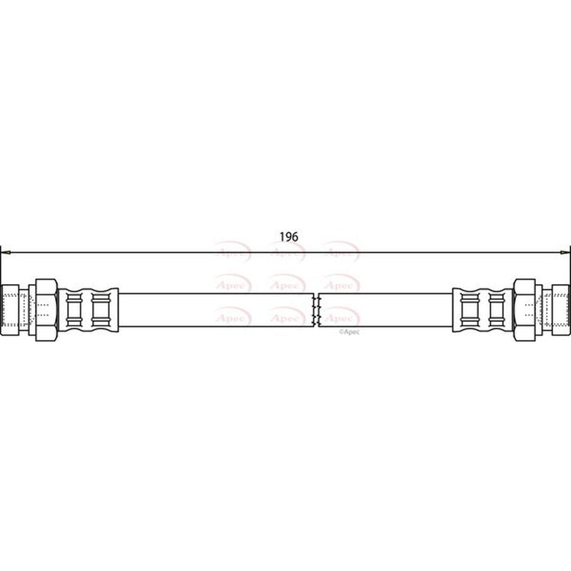 Apec Brake Hydraulic Hose Line Rear HOS3609
