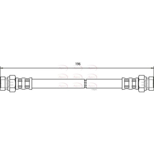 Apec Brake Hydraulic Hose Line Rear HOS3609
