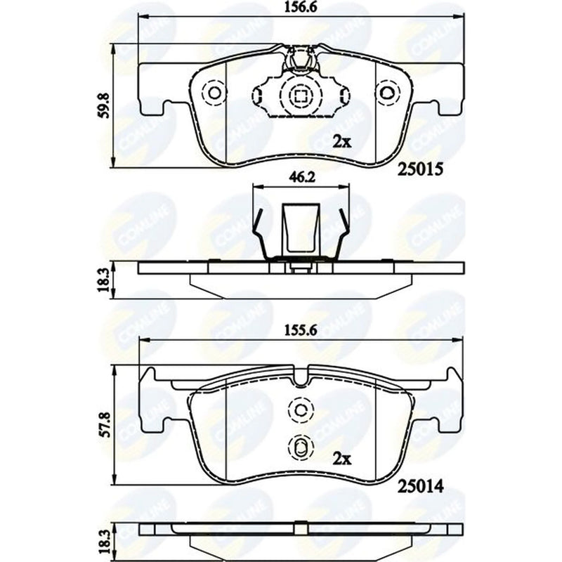 Comline 4 x Front Brake Pad Set CBP02148