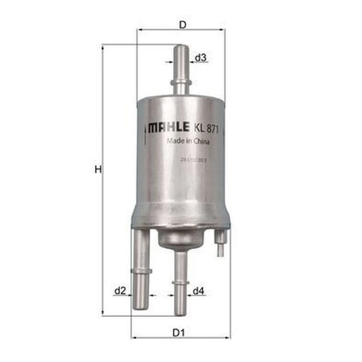 Mahle Fuel Filter Element KL 871