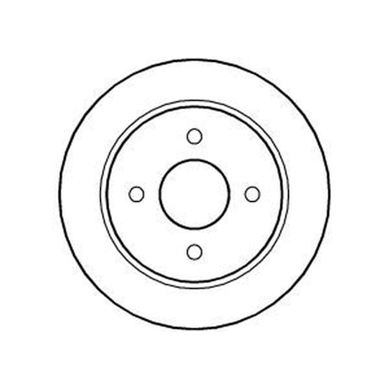 Abtex 2 x Solid Rear Brake Discs BD154S
