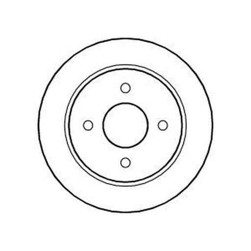 Abtex 2 x Solid Rear Brake Discs BD154S