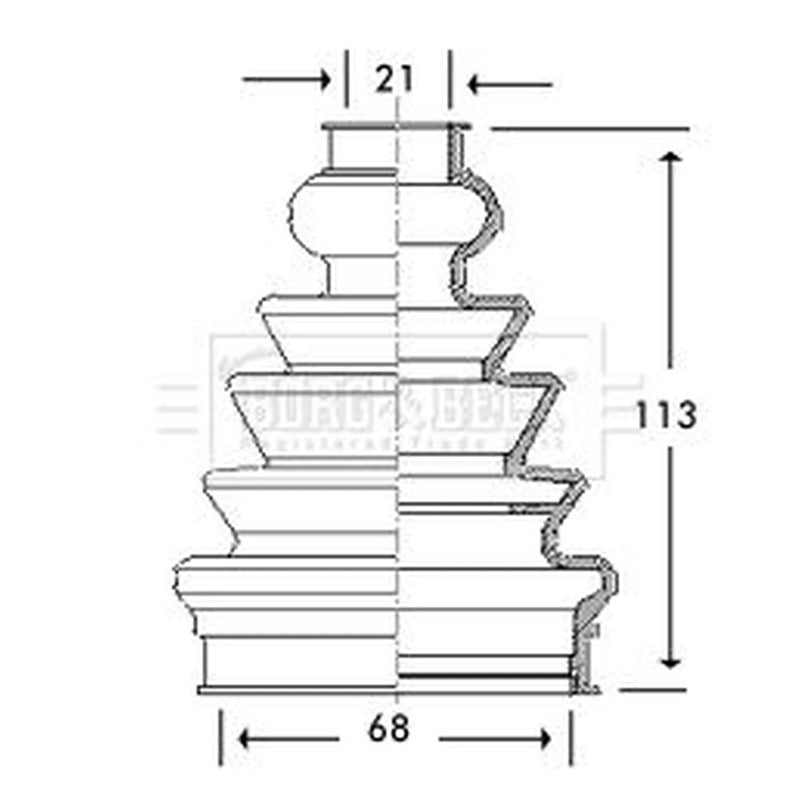 Borg & Beck Drive Shaft Bellow Kit Front Left BCB2789
