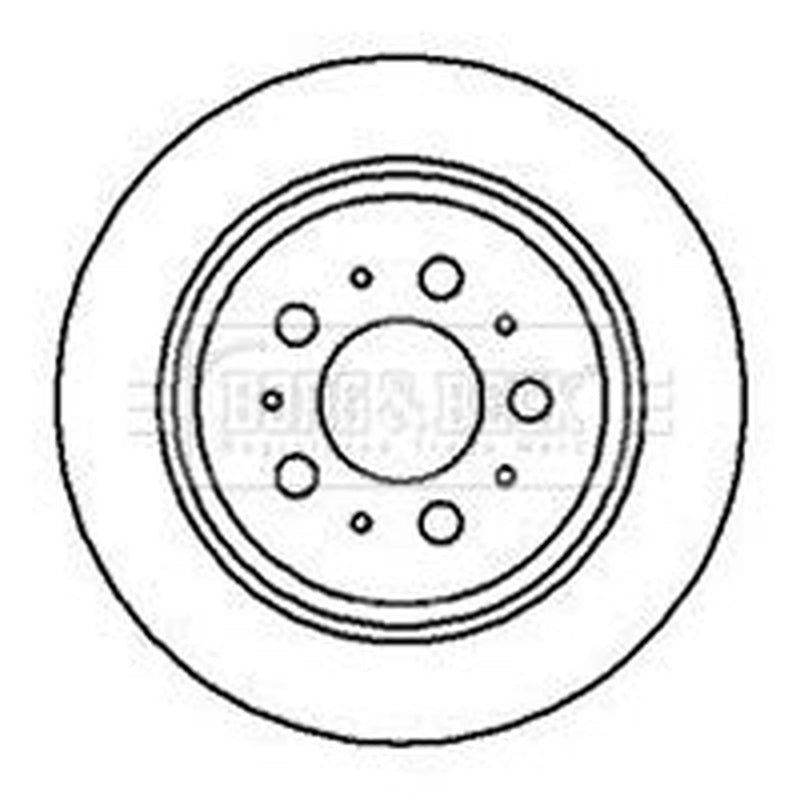 Borg & Beck 2 x Solid Rear Brake Discs BBD4216