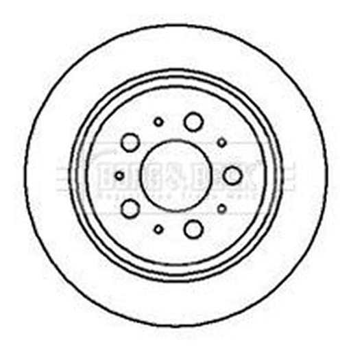 Borg & Beck 2 x Solid Rear Brake Discs BBD4216