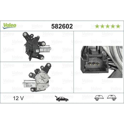 Valeo Front/Rear Wiper Motor Rear 582602