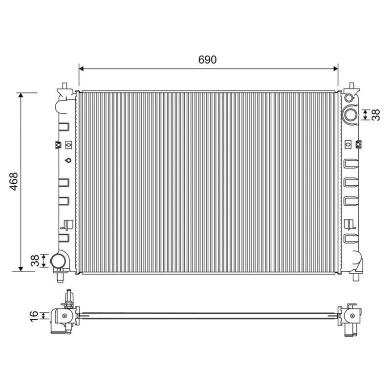 Valeo Engine Radiator 701203