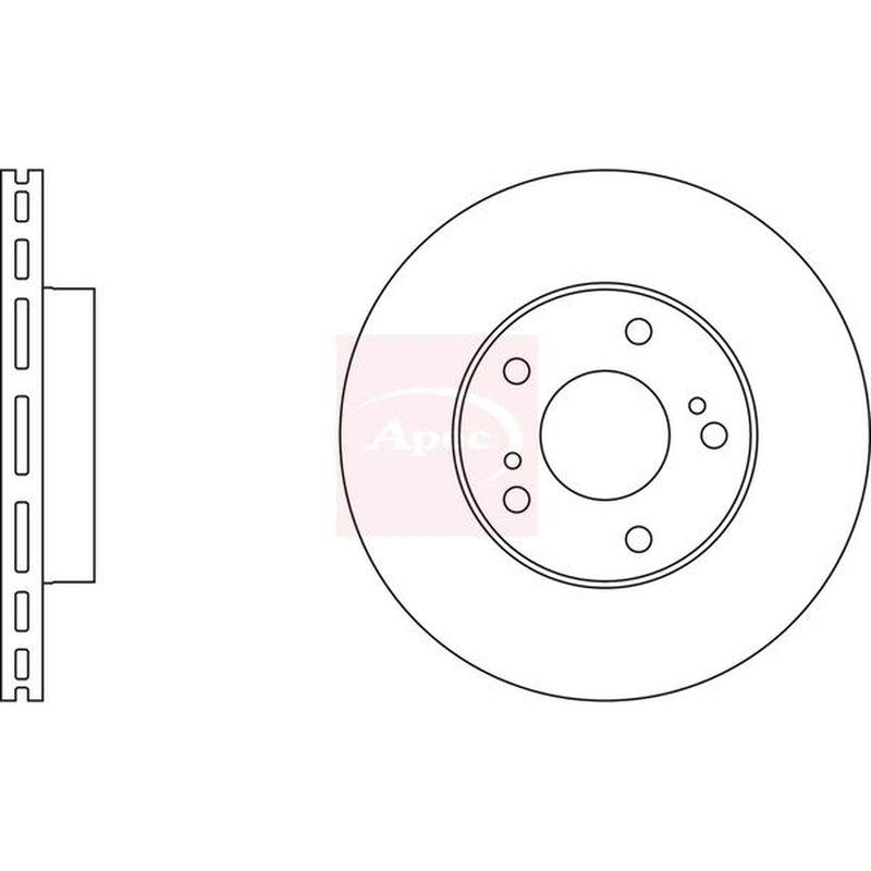 Apec 2 x Vented Front Brake Discs DSK690