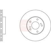 Apec 2 x Vented Front Brake Discs DSK690