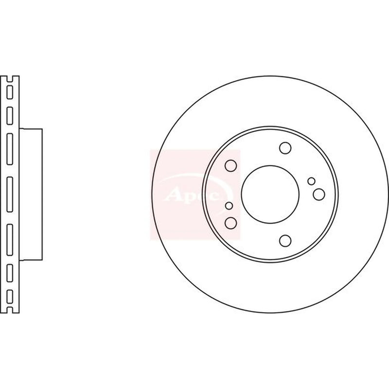 Apec 2 x Vented Front Brake Discs DSK690