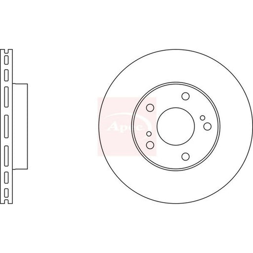 Apec 2 x Vented Front Brake Discs DSK690