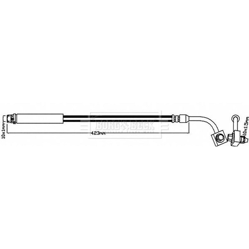 Borg & Beck Brake Hydraulic Hose Line Rear Left BBH8375