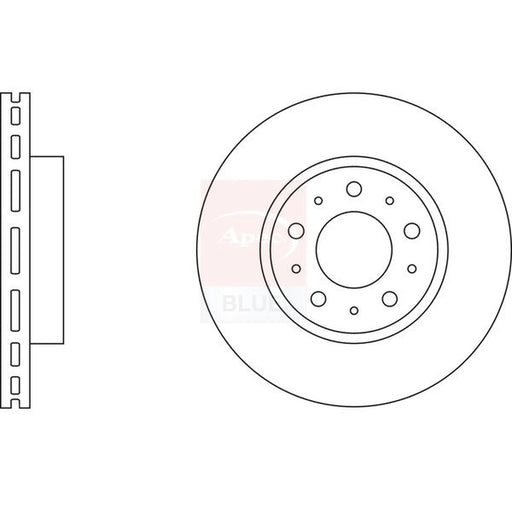 Apec 2 x Vented Front Brake Discs SDK6880