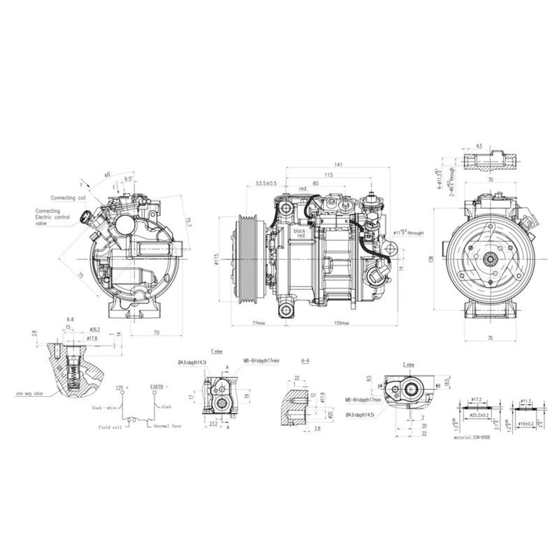 Hella Air Conditioning Compressor 8FK 366 200-461