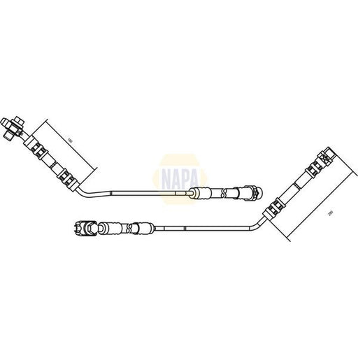 NAPA Brake Hydraulic Hose Line Rear Left NBH1077