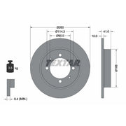 Textar 2 x Solid Rear Brake Discs 92083003