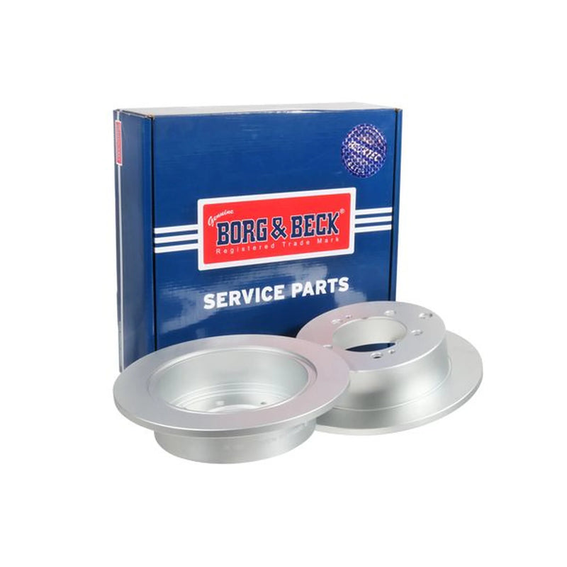 Borg & Beck 2 x Solid Rear Brake Discs BBD4556