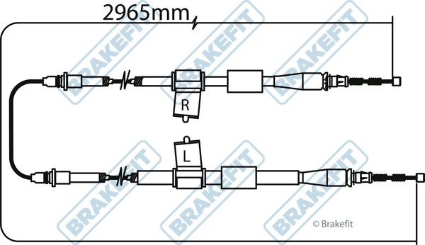 Apec Handbrake Cable Left Rear fits Ldv Maxus Platform/Chassis 2005-2009 2.5